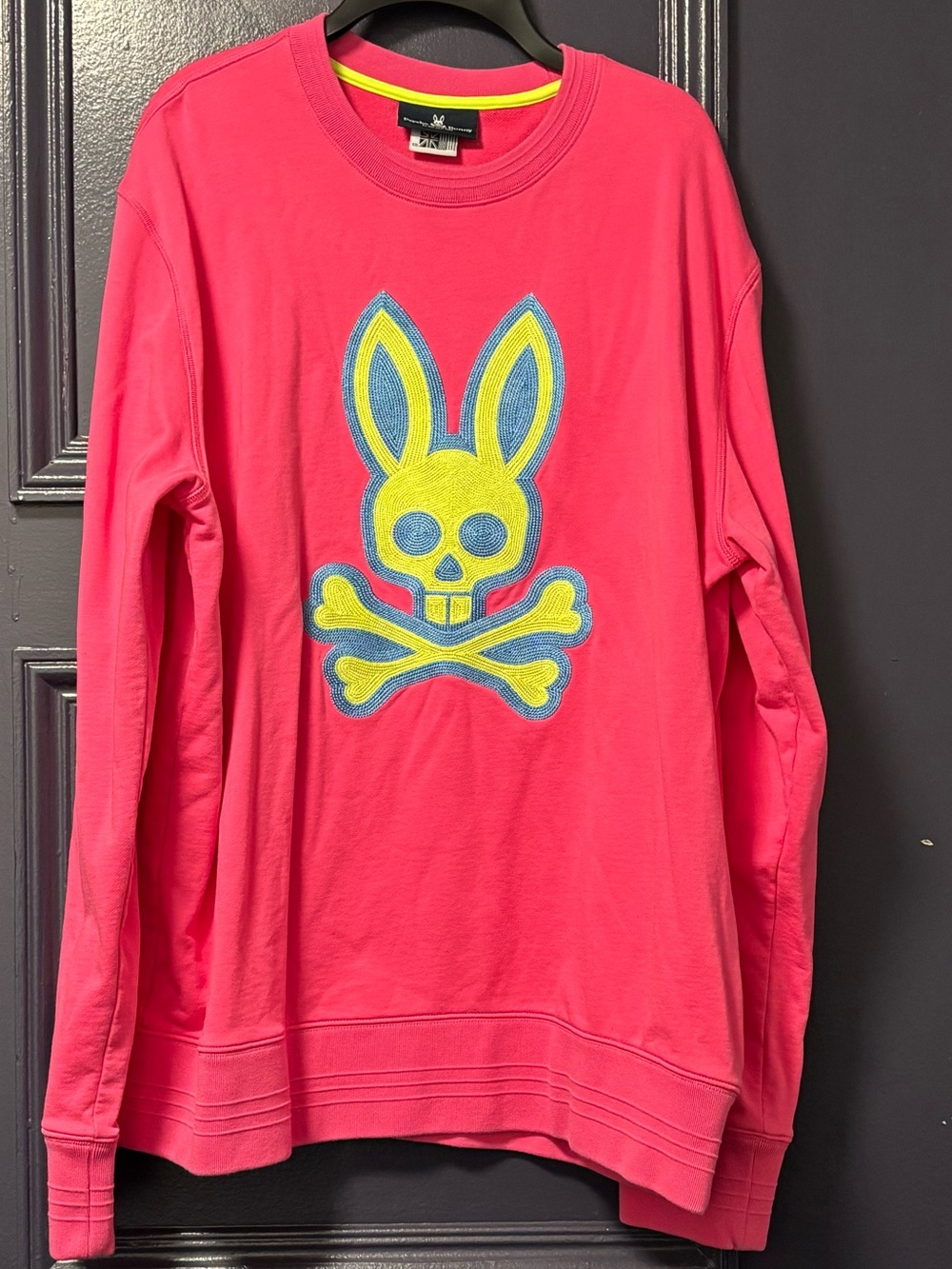 Psycho Bunny Sweater Pullover Pink Blue XXL